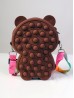 Kids POP-IT Teddy Bear Silicon  Crossbody Purse w/Zipper Closure